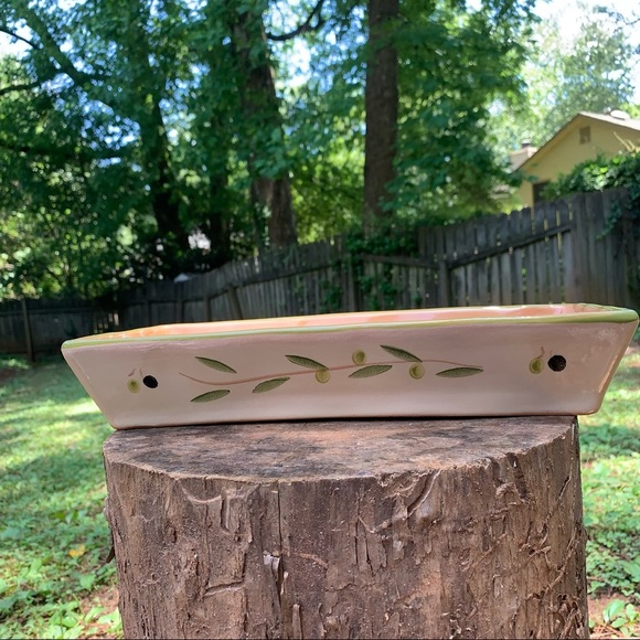 Noemi Ceramiche olive leaf rectangular plate - Picture 3 of 14